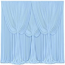 10x12 Baby Blue Backdrop Curtains for Wedding Party