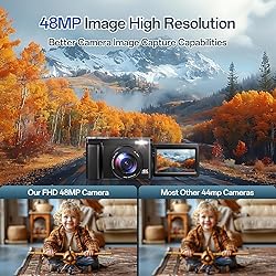 4K Digital Camera for Photography - Autofocus 48MP