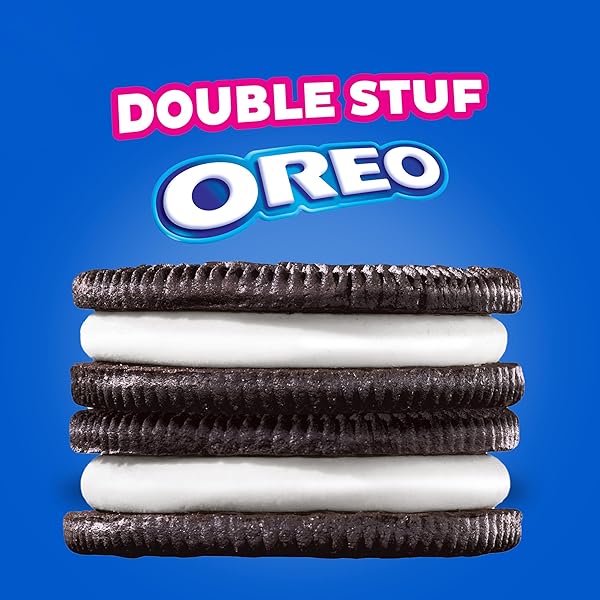 OREO DOUBLE STUF CHOCOLATE SANDWICH COOKIES, KING SIZE, 12 SNACK PACKS (8 COOKIES PER PACK)