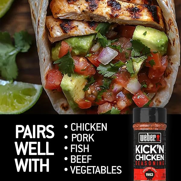 WEBER KICK’N CHICKEN SEASONING, 5 OZ
