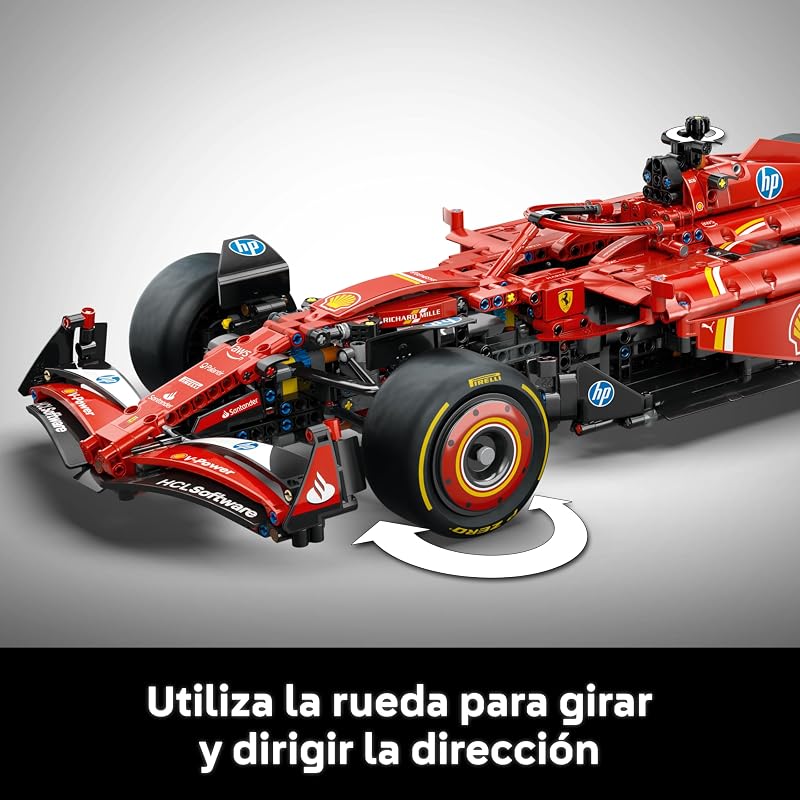 Technic Coche Ferrari SF-24 F1 Maquetas para Construir para Adultos - Vehículo de Carreras Rojo para Coleccionar - Regalo para Hombres y Mujeres, Padres o Pareja Aficionados a la Fórmula 1 42207
