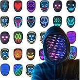 YXYaoZhengYiGeYi Led Mask Lighted Up Mask - Led Masks with Gesture Sensing Costume, Cool Gifts for Teen Boys, for Halloween Costume Cosplay Party