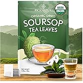 PICKNATURE Organic Dried Soursop Leaves | Antioxidant Herbal Tea, Caffeine-Free | Supports Digestion, Immunity & Detox | 1.76oz (100+ Cups)