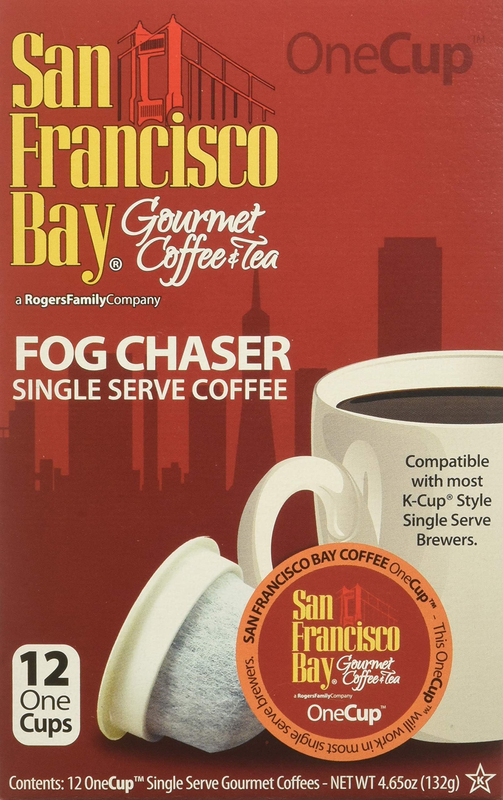 SAN FRANCISCO BAY FOG CHASER 12 ONE CUPS for Keurig K-Cup Brewers