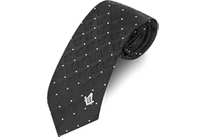 UzairUmair Masonic Regalia Craft Masons Neck knitted Woven Silk Tie with square and compass black/White