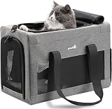 pecute Cat Carrier Airline Approved Extra Stable Handbag Grey