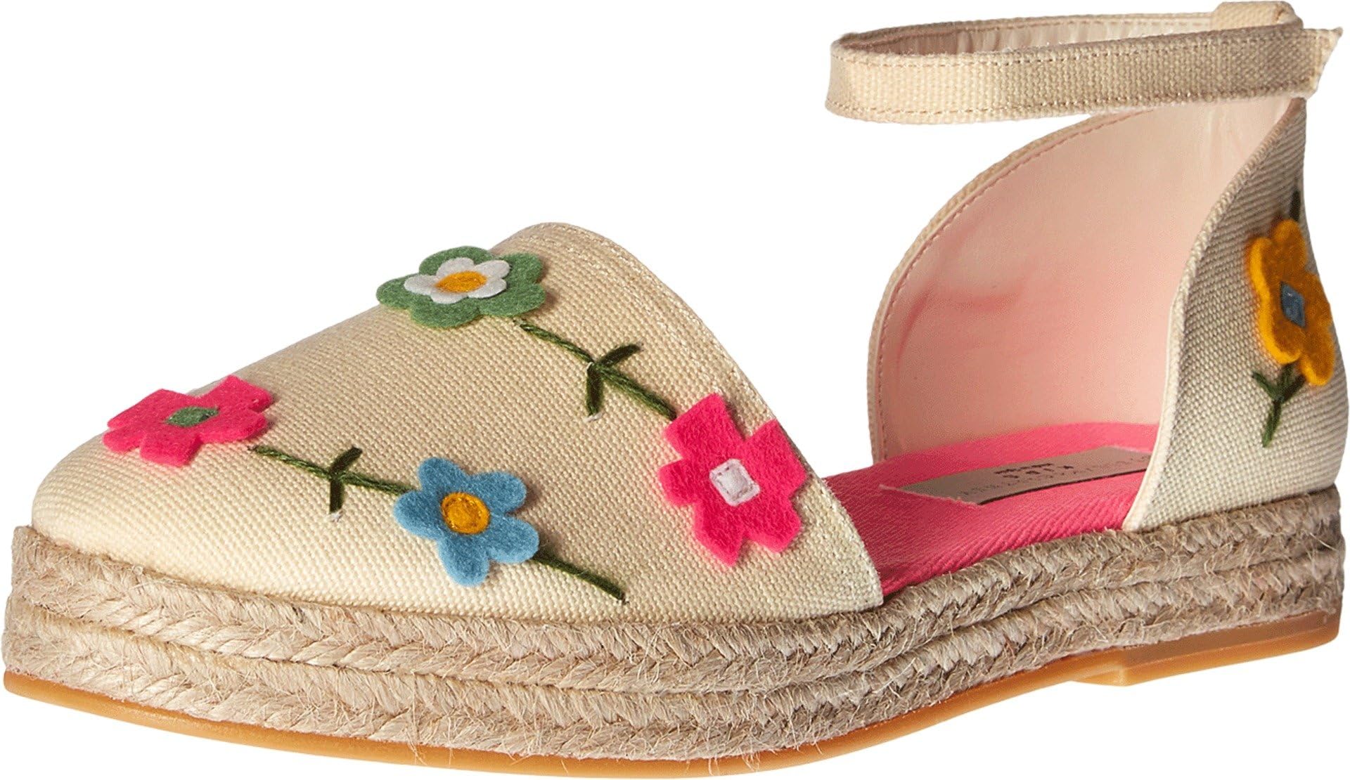 Stella McCartney Kids Womens Flora Canvas Espadrilles with Floral Appliques (Little Kid/Big Kid)