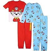 Nickelodeon Unisex Kids' Paw Patrol | Baby Shark | Blue's Clues & You 4-piece Snug-fit Cotton Pajama Set