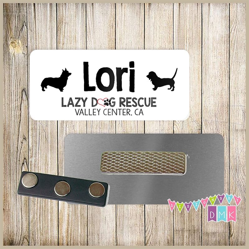 Custom Name Tag Use Your Logo 1.25" x 3" OR