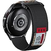 Compatible for CARBINOX Blaze Watch Bands, Soft Sport Watch Straps Replacement for CARBINOX Vesta, X-ranger, Blaze Type R, Blaze Type S Fabric Breathable Adjustable Elastic Nylon Watchband (Black)