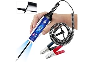BOAK Automotive Test Light,3-60V DC Bidirectional Voltage Circuit Tester with Voltage Display&Illumination,Fuse Tester with Voltmeter,Electric Test Pen,Continuity Test.