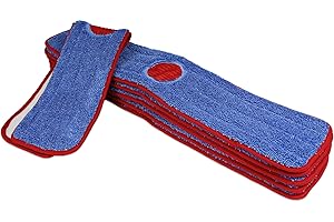 CleanAide Twist Yarn Mop Pad with Spot Cleaning Scrubber, 18 Inches, 6 Pack