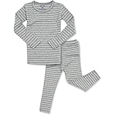 AVAUMA Stripe Pattern Baby Boys Girls Pajama Set Kids Toddler Snug fit Ribbed Sleepwear pjs for Daily Life Style