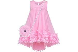 Sunny Fashion Girls Dress A-line Cute Handbag White Princess Size 5-10