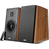 Edifier R2000DB Powered Bluetooth Bookshelf Speakers, 120W RMS, Warmoak | Near-Field Studio Monitors, Optical Input, 2 x AUX Inputs, Remote Control, Digital Sound Processing