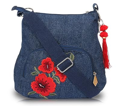 Pick Pocket Girls Sling Bag (Blue) (slRedflwremb228)