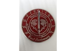 SUZIFURN 35 Wonderful Years Together Sundial Gift Idea Garden Present Home Decor for Him for Her and for Couple to Celebrate 35th Coral