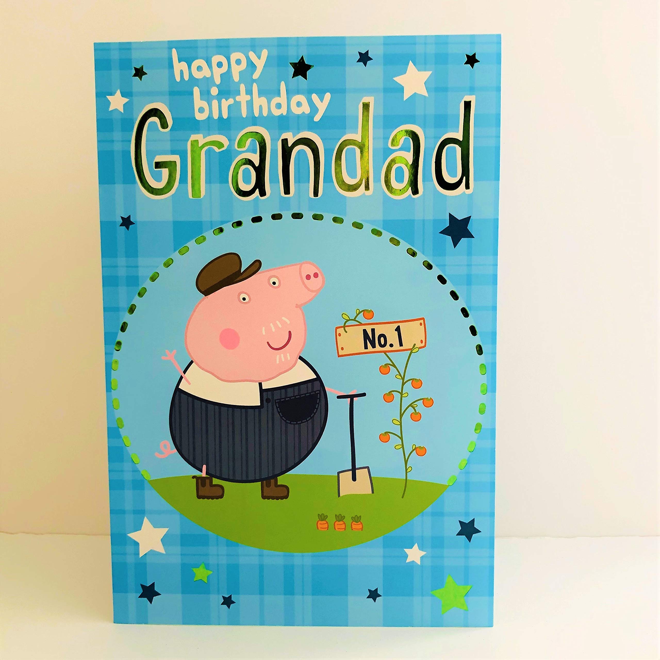 Official Peppa Pig Grandad Birthday Card Featuring Grandad Pig, Multi, PG013
