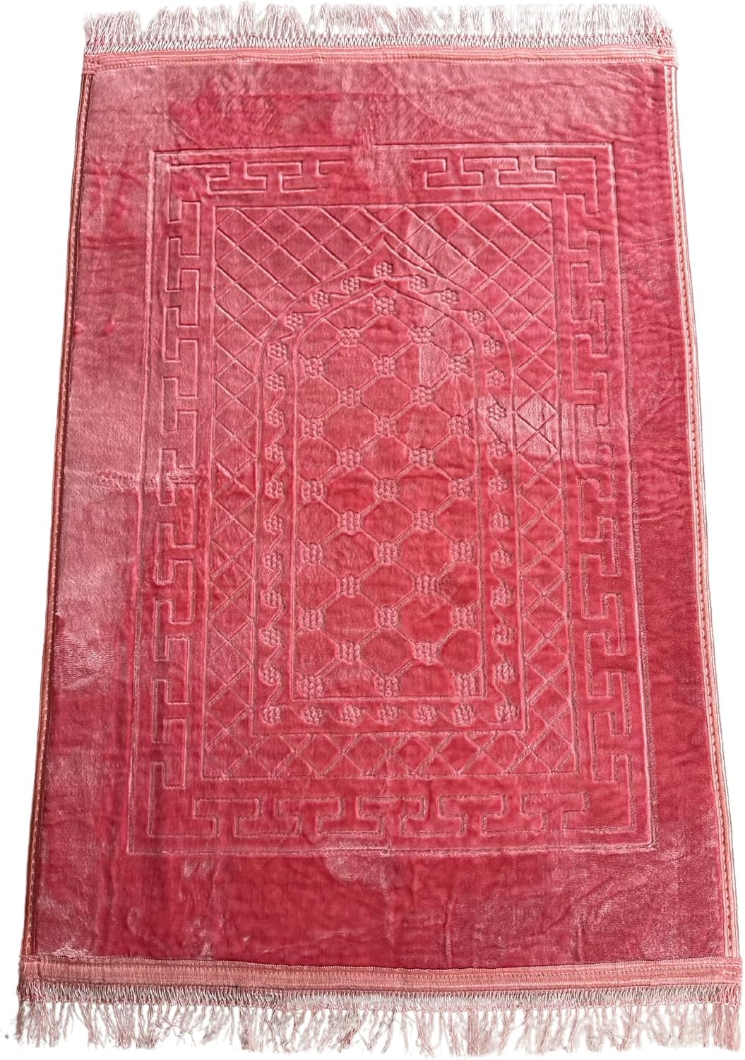 Very Soft Prayer Mat Sejjade Seccade Colourfast Namazlik (Pink)