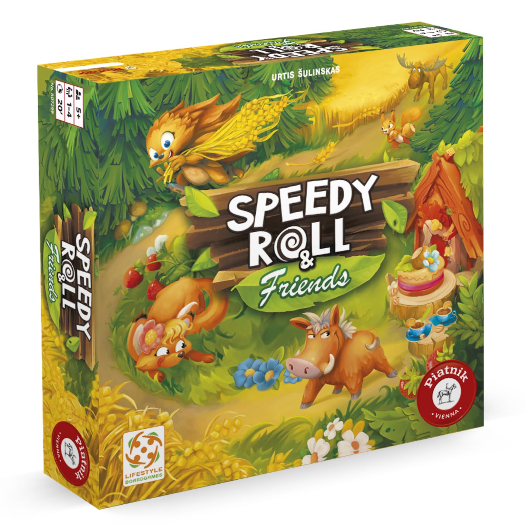 Piatnik Vienna 8072" SpeedyRoll & Friends | The Funny Hedgehog Race Continues The Sequel to Game of the Year Speedy Roll, Multi-Colour