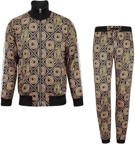 Ed Hardy Tiger Crouch Baroque Black Poly Zip Up Tracksuit X-Large: Amazon.co.uk: Clothing