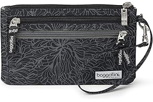 Baggallini Anti-theft RFID Currency Organizer 8"x4.25" Travel Accessory Passport Holder Money Belt Wallet w/Card Slots