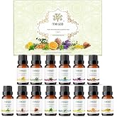 MO'JIZA Pure Aromatherapy Essential Oils Gift Set, 14 Oils-Jasmine, Lemon, Basil, Ylang Ylang, Cedarwood, Cinnamon, Lavender, Tea Tree, and More, 10ml Each. Certified Kosher, Vegan &amp; Cruelty Free