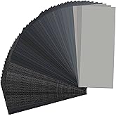 Sand Paper, 48 PCS Sandpaper, 120 to 5000 Assorted Grit Sandpaper Sheets, 9 x 3.6 Inch Premium Wet Dry Sandpaper for Wood Fur