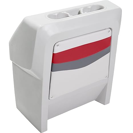 Deckmate Classic Pontoon Boat Console Gray Red Charcoal