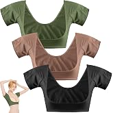 Zhanmai 3 Pcs Underarm Sweat Pad | Sweatproof Undershirts for Women, Mesh Sleeve Pads Sweat Proof, Invisible Under Clothes, Washable Reusable Shields
