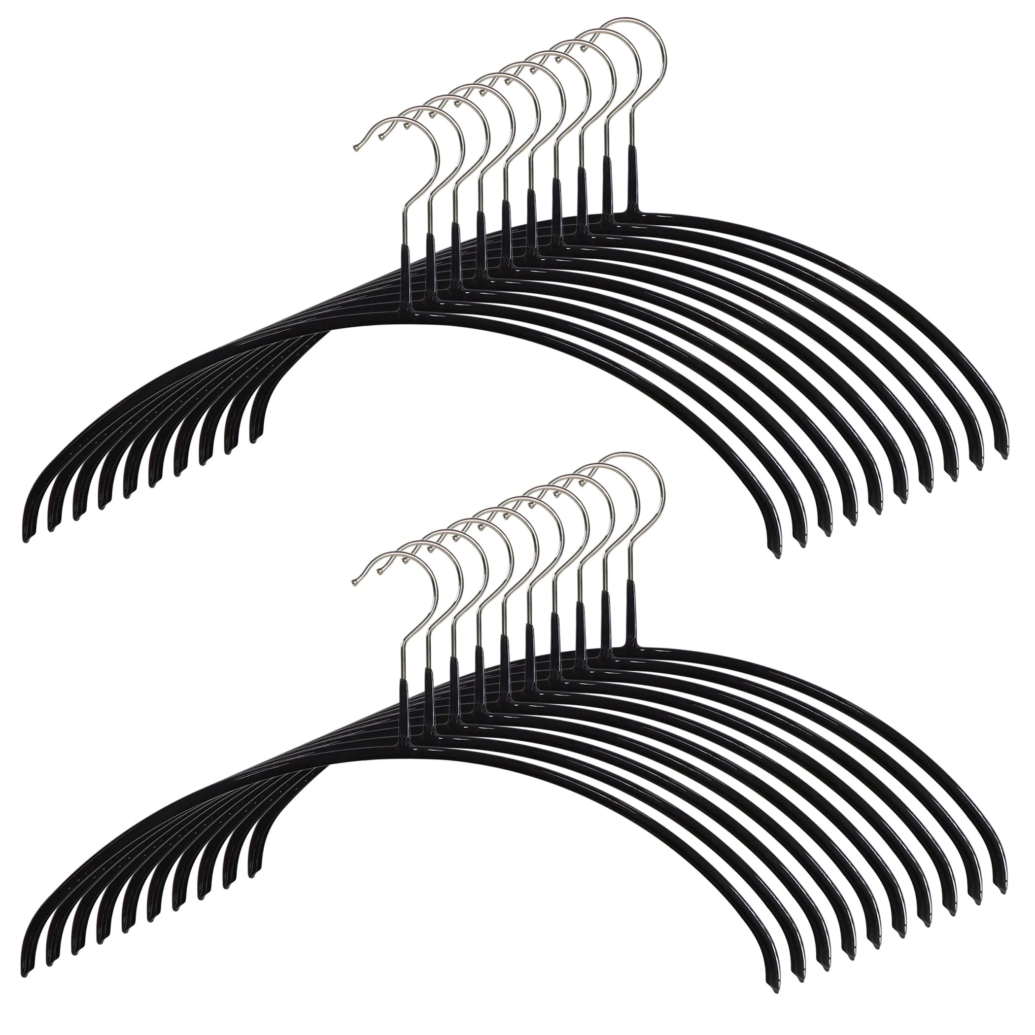 マワ すべり落ちない ハンガー 人体ハンガー ドイツ製 20本組 116066 ブラック 40×22×1cm 3120 10年保証商品画像