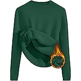 ZESICA Women's Fleece Sherpa Lined Sweater 2026 Winter Thermal Shirts Long Sleeve Mock Neck Slim Fitted Pullover Tops