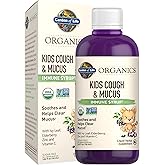 Garden of Life Organics Elderberry & Zinc for Children's Immune Support, Kids Cough & Mucus Immune Syrup with Ivy Leaf, Vitamin C and Echinacea for Children, Alcohol-Free, No Added Sugars, 3.92 fl oz