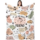 HEIFAM Best Friend Birthday Gift for Women, Bestie Blankets, Bestie Gifts Blanket for Women, Friendship Blankets Gift, Birthday Gifts for Long Distance Best Friend, Soul Sister Gift Ideas, 50"X60"