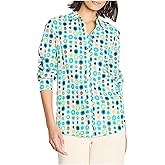 NIC+ZOE Women's Bright Spot Cotton Crinkle Shirt