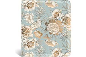 Nipichsha Womens Wallet, Small Slim RFID Credit Card Holder Wallet for Women, Leather Compact Bifold Purse with Zipper Coin Pocket, Cute Ladies Purse with ID Window, Blooming Flowers