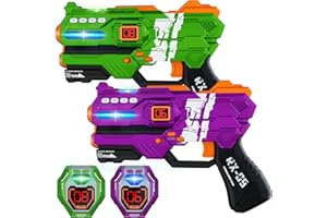 IJO Laser Tag Guns Set of 2 Laser Tag with Digital LED Score Display Vests for Teens, Family and Adults Fun,Birthday Gift Toys for Kids Ages 6 7 8 9 10 11 12+Year Old Boy & Girls