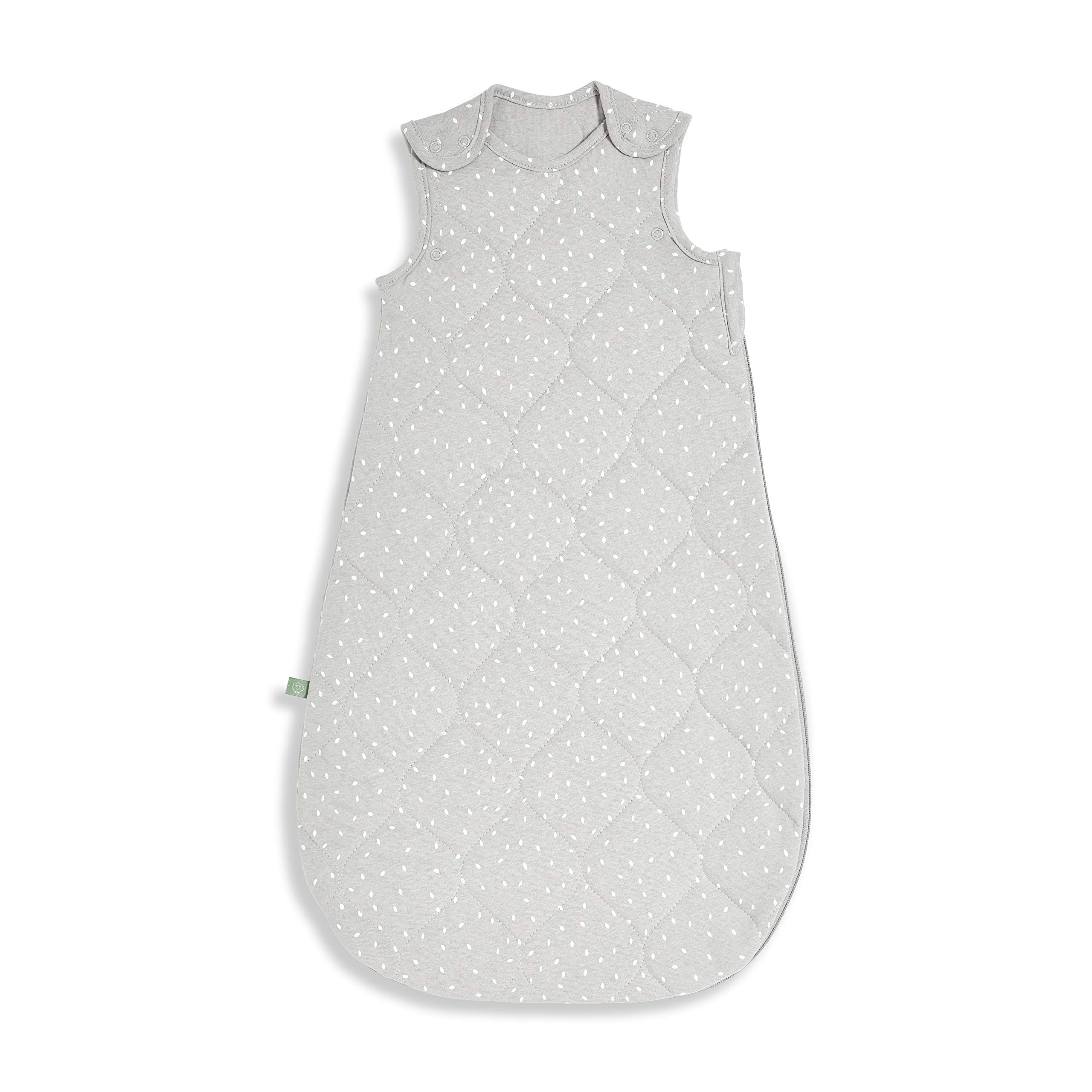 Little Green Sheep Baby Sleeping Bag - Luxury Organic Cotton Blend Sleeping Bags with Side Zip Fastening Poppers, Meets British Safety Standard, Dove Rice, 2.5 Tog 6-18M