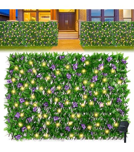 Treillis Avec Feuilles Artificielles Pour Jardin, Balcon