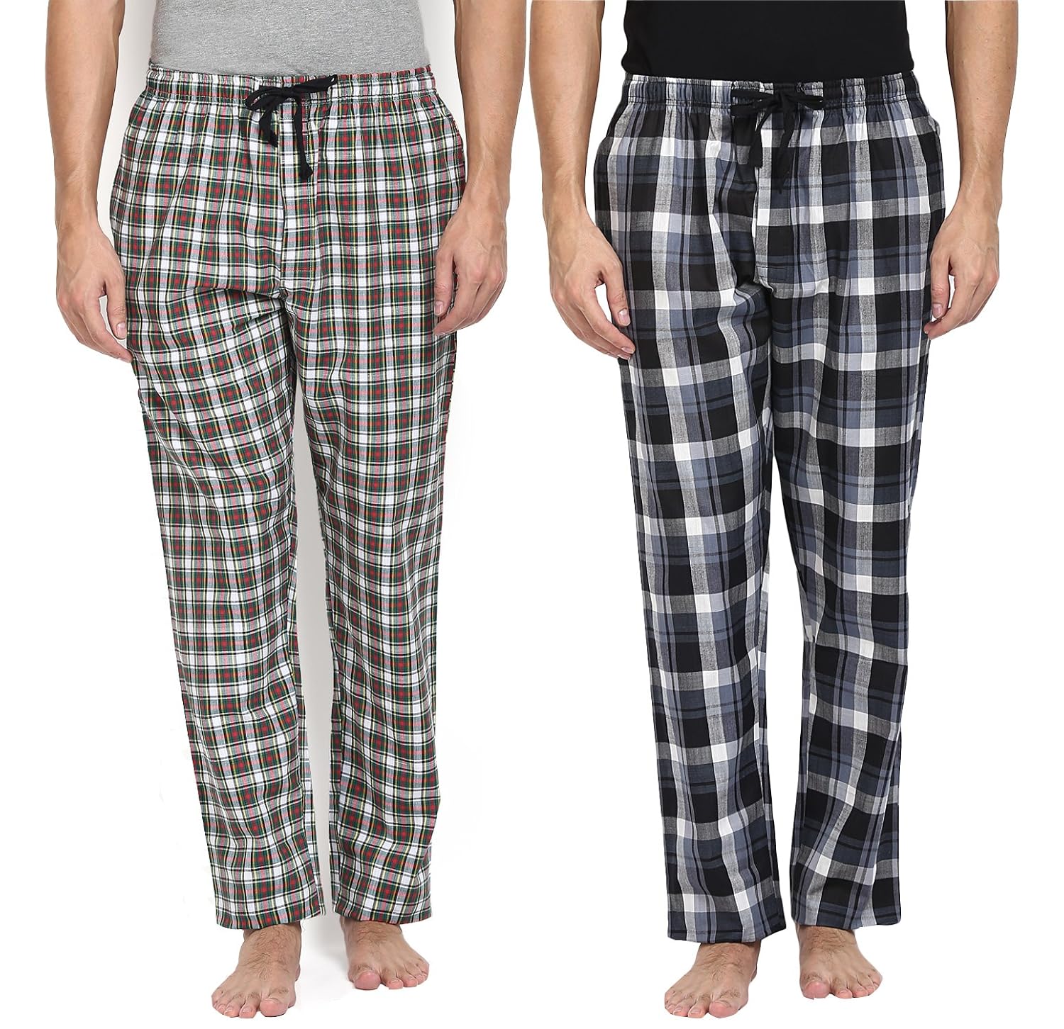 joven mens checkered pyjama (pack of 2)