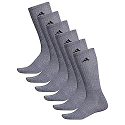 adidas Men's Athletic 6-Pack, Cushioned Crew Socks