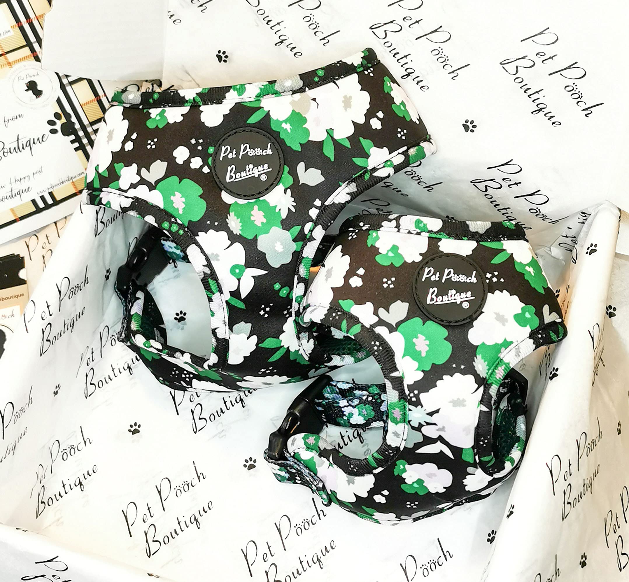 Pet Pooch Boutique Emerald Forest Classic Dog Harness LARGE