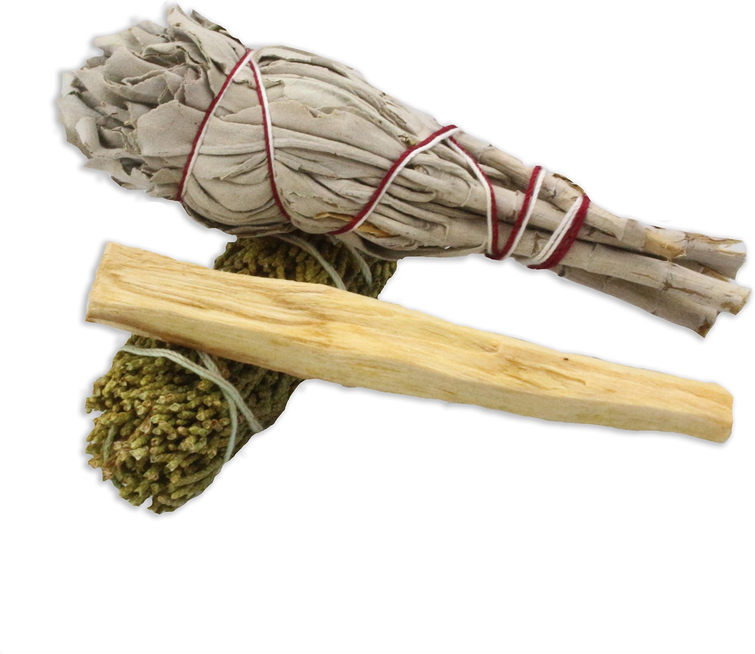 White sage Smudge + Palo Santo Stick + Juniper - Shamanic Rituals Natural Incense - revitalizing, cleansing and refreshing fragrance - good vibes essence