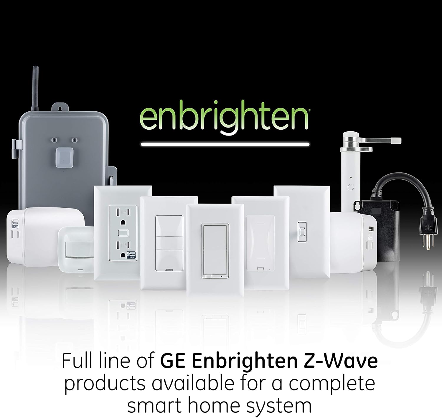 GE 46201 Enbrighten Z-Wave Plus Smart Light Switch with QuickFit and SimpleWire, Works with Alexa, Google Assistant, Zwave Hub Required, Repeater/Range Extender, 3-Way 2nd Gen, White & Light Almond - - 