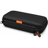 Small Hard Shell Zipper Case, Universal Protective Electronic Carrying Case | Black Portable Small EVA Travel Case Storage Pouch Bag for Power Bank, External Hard Drive, Charger, Cell Phone, USB Cable
