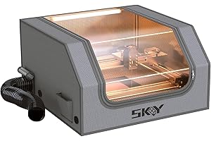 Skouphy Updated Integrated Laser Engraver Enclosure with LED Light, Ventilation Kit, Cover Tent Fits for Most Laser Cutter, I
