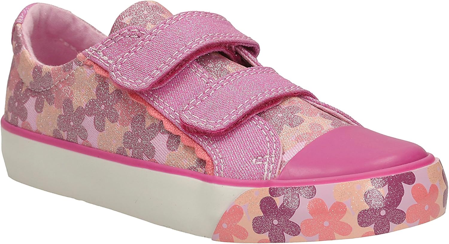 clarks girls canvas shoes