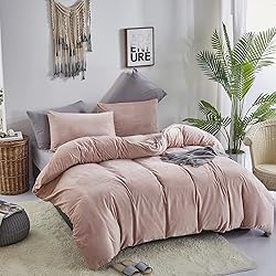 Luxlovery Pink Velvet Comforter Set Cal King Blush