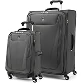 Travelpro Maxlite 5 Softside Spinner Set, Grey, 2-Piece (21/29) | Includes Carry-On &amp; Large Checked, Expandable Luggage With 4 Wheels, Lightweight &amp; Versatile, Men &amp; Women