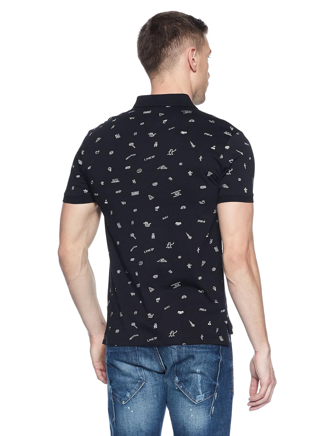 levi's men's floral regular fit polo